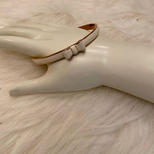 Kate spade Cream/gold bow bangle